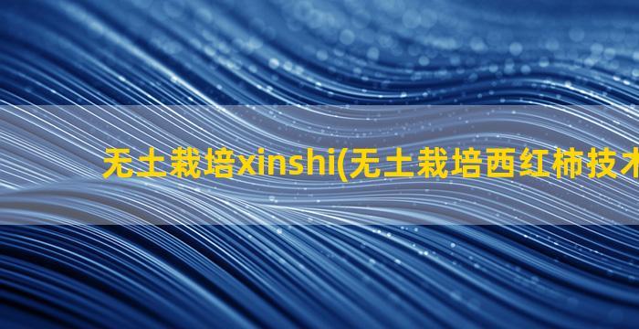 无土栽培xinshi(无土栽培西红柿技术视频)